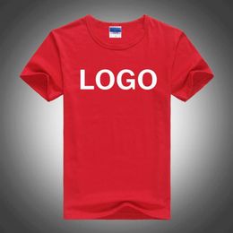 Customed design logo po 100% Cotton Tshirt Unisex Custom Logo Po Print Men and Women plain T shirt286J