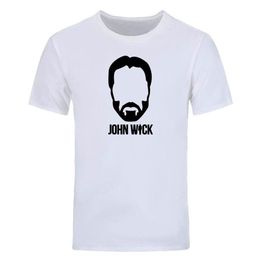 John Wick T Shirt Men Tees Fashion Printed Short Sleeve Cotton John Wick Men T-shirts Casual O-neck Tops tees DIY-0685D195A