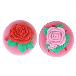 Baking Moulds Kitchen Accessories Bloom Rose Flowers Cooking Tools Wedding Cake Decorating Silicone Mould For Fondant Sugar Craft Candy