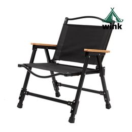 Camp Furniture Black Removable Kermit Folding Chair Outdoor Portable Aluminum Alloy Camping Beach 231012