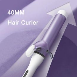 Curling Irons 40MM Electric Hair Curler Large Wave Iron Ceramic Glaze Negative Ion Coating 10s Fast Heat Styling Appliances Tool 231013