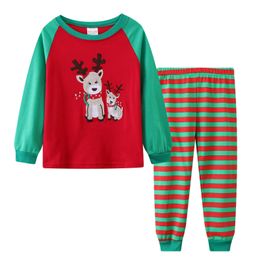 Pyjamas Boys Christmas Lounge Wear Autumn Winter Long Sleeve Top Matching Pants Set Halloween Kids 2Pieces 231013