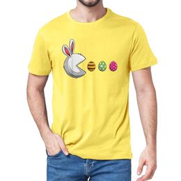 Men's T Shirts Unisex Happy Easter Day Egg Eat Funny TShirt Cotton Short Sleeve T-Shirt Streetwear Soft Tee249l