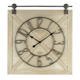 Wall Clocks Indoor Rustic White Farmhouse Analogue Clock With Quartz Movement Reloj Despertador Digital Led Ba