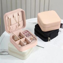 Mini Jewelry Travel Case Portable Jewellery Box Small Storage Organizer Display Boxes for Rings Earrings Necklaces Gifts Ctogf