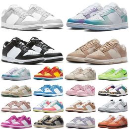 Panda Shoe Designer Low Casual Shoes Men Women Sneakers Black White Sail Triple Pink Grey Fog University Blue Outdoor Sports Mens Trainers hot sale