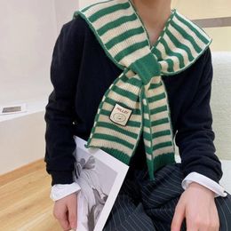 Scarves Korean Knit Shawl Fashion Warm Winter Lady Capes Blouse Shoulders Knotted Scarf Fake Collar Women