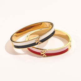 Brand Designer Bangle Bracelets for Women 2023 Luxury Bangle New Cuff Bracelets 18K Gold Plated Metal Bracelet Fashion Love Jewellery Wholesale Accessories Y23380