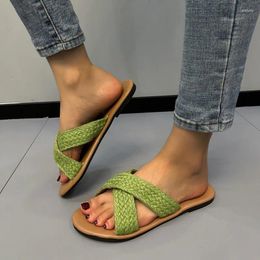 Sandals Flat Women 2024 Summer Fashion Open Toe Elegant Shoes Comfortable Sexy Zapatos Mujer