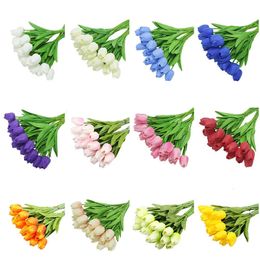 Dried Flowers Artificial Tulip Flowers Mini Tulip Flowers Fakes Flowers Real Wedding Flowers Wedding Banquet Bridal Home Decor Valentines Day 231013