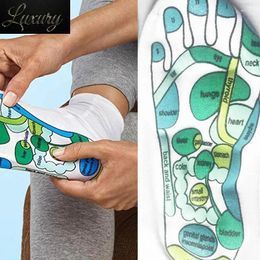 Men's Socks Foot Massage Acupressure Physiotherapy Relieve Tired Feet Reflexology Point English Illustration
