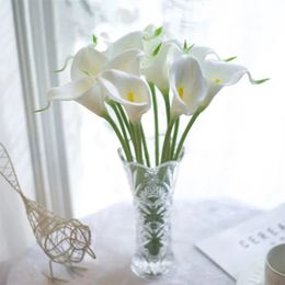 Dried Flowers 5Pcs Calla Artificial Flowers Calla Lily Fake Flower Bouquet For Wedding Bouquet Bridal Home Flower Decoration 231013