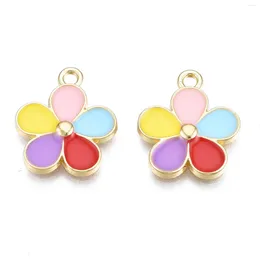 Pendant Necklaces Pandahall 3 Style Mixed Colour Cute FLower Charms Alloy Pendants For Earrings Bracelets Jewellery Making Findings Gift