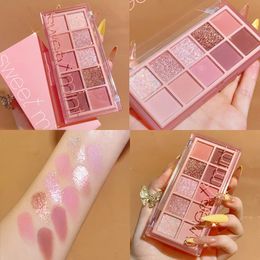 Eye Shadow Sweet Mint 10 Colours Shimmer Matte Eyeshadow Makeup Palette Nude Glitter Shiny Pigment Long Lasting Cosmetic 231012