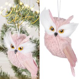 Christmas Decorations Lovely Owl-shape Animals Decorations Fine Handiworks Crafts Ornament For Study Living Room 231013
