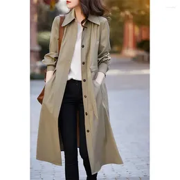 Women's Trench Coats 2023 Autumn Women Thin Belted Modern Paradigm Coat Office Lady Clothing