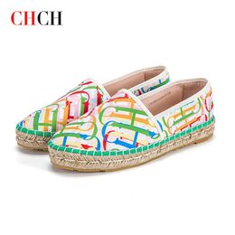 Slipper s Shoes 2023 Fisherman Mesh Breathable Luxury Brand Casual Plaid Woven Handmade Loafers Lady Straw Offer 231013