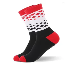 Men's Socks 3 Pairs Cycling Professionals For Unisex Breathable Road Bike Running Mid Tube Men And Women Sports Anti Slip