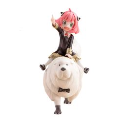 Mascot Costumes 14cm Spyfamily Anime Figure Anya Forger Kawaii Action Figures Pet Bond Forger Figurines Pvc Adult Collection Model Doll Toys