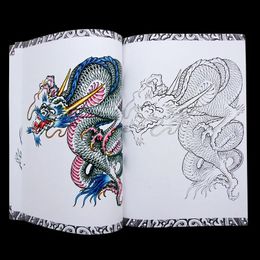 Tattoo Books Dragon Tattoo Book Chinese Mythology Tattoo Splendid Atlas Phoenix Totem Line Drawing Colourful Pattern Accessories Body Art A3 231012