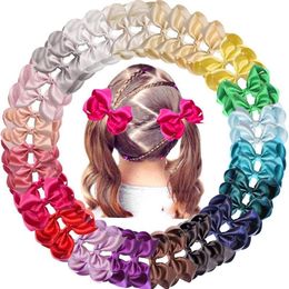40pcs 4 5 Inch Glitter Grosgrain Ribbon Shiny Hair Bows Alligator Hair Clips For Girls Infants Toddlers Kids Fashion Hair Accessor241x