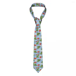 Bow Ties Strawberries Daisies And Ladybugs Novelty Neck Tie Mens Classic Necktie For Wedding Groom Missions Dance Gifts