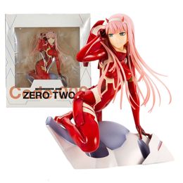 Mascot Costumes 15cm Darling in the Franxx Anime Figure Driving Suit Zero Two 02 Action Figure Pvc Collectible Model Doll Classic Ornaments Toys