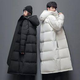 Men's Down Parkas Winter Jacket Mid Length 2023 White Duck Thickened Korean Version Couple Warm Women Coats 231012