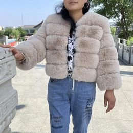 Women's Fur Faux Fur Faux Fur Coat Women Winter Coats Top Fashion Furry Jackets Elegant Thick Warm Outer Clothes Fake Fur 231012