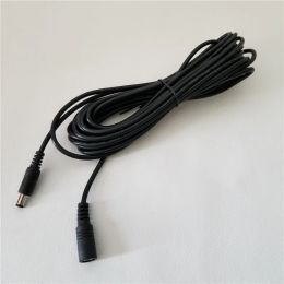 DC 5.5 2.1mm Monitoring Extension Power Cable Full Copper Lengthening 12V Female to Male Black 5M