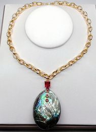 Chains HABITOO Natural Multi Colour Abalone Shel 14k Filled Gold Chain Necklace Jewellery For Woman Choker