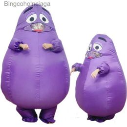 Theme Costume Grimace Come for Kids Adult Grimaces Birthday Gameboy Halloween Cosplay Mascot Iatable Suit Purple Shake Child CarnivalL231013