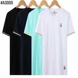 Mens Summer Drill Rhinestone Short Sleeve T-shirt Crew Neck Pullover Tops Hip Hop Style Cotton Blend Breathable234C