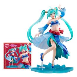 Mascot Costumes 21cm Hatsune Miku Anime Figures Arabian Style Princess Sexy Girl Action Figure Pvc Collection Model Doll Ornaments Toys Gifts