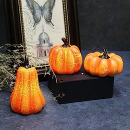 1pc Halloween Autumn Pumpkin Decoration, Home Theme Decor, Scene Layout Atmosphere Props, Battery Powered 3D LED Light Mini Jack-o '-lantern Centrepiece For Party Decor