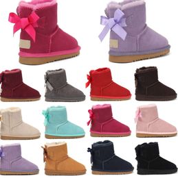 2024 Designer Boots Australia Classic Mini Kids Ug Girls Toddler Shoes Winter Snow Sneakers Boot Youth Chesut Rock Rose Grey