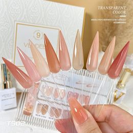 Nail Polish Jelly Gel Semitransparent Nude Colour Clear Pink French Varnish Soak Off UV LED for 231012