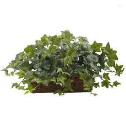 Decorative Flowers Puff Ivy Artificial Plant With Ledge Basket Green Hawaiian Party Decorations Girlfriend Gift Wedding Decoration For Arc