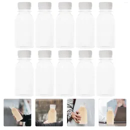 Take Out Containers 10 Pcs Printing Ink Milk Bottle Travel Sealed Container Cap Abs Drinking Juice Bottles