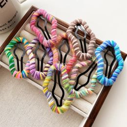 Handmade Colourful Wool Y2K Hairpins Dopamine Girl Hair Clip Fashion Duckbill Side Bangs Hairclips Barrettes Hair Accessories