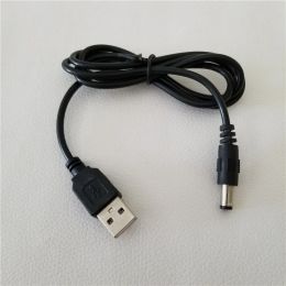 5V USB 2.0 Type A To DC 5.5 2.1mm Power Charger Data Extension Cable Cord Wire Black 70cm