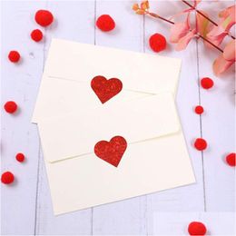 Gift Wrap Heart Shape Labels Valentines Day Box Packaging Sticker Candy Dragee Bags Wrap Wedding Dhohl