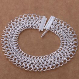 with tracking number Top 925 Silver Bracelet Loopy Bracelet Silver Jewellery 10Pcs lot cheap 1781234Q