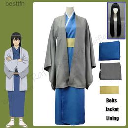 Theme Costume Unisex Anime Cos GINTAMA Katsura Kotarou Cosplay Comes Outfit Halloween Christmas Uniform Suits Wig Full setL231013