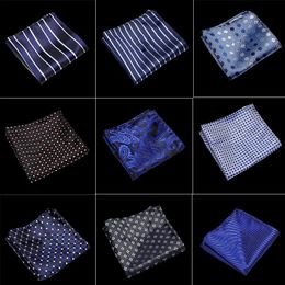 Cravat Silk Men's Hankerchief Scarves Vintage Hankies Men's Pocket Square Handkerchiefs Striped Solid Handkerchief 22*22 cm 231012