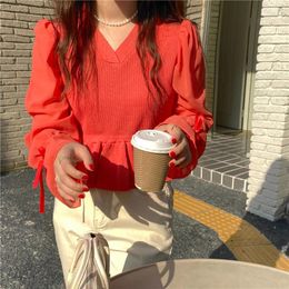 Women's Sweaters White Long Sleeve Pullover Sweater Patch Chiffon Bow Knit Elegant Autumn Tops Female Lady Leisure Jumper