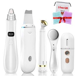 Face Care Devices Ultrasonic Skin Scrubber Deep Pore Cleaning Blackhead Remover Vacuum Electric Massager Eye Beauty Device Face Lifting 231012