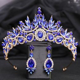 Hair Clips KMVEXO Bridal Crown European Headwear Crystal Dress Accessories Tiara Women Wedding Rhinestone Jewellery