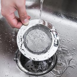 Drains 2PCS Kitchen Sink Filter Stainless Steel Mesh Sink Strainer Filter Bathroom Sink Strainer Drain Hole Filter Trap Waste Screen 231013