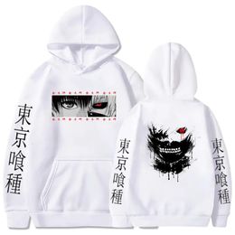 Men's Hoodies Sweatshirts Anime Tokyo Ghoul Hoodies Ken Kaneki Graphic Printed Sweatshirts Men Casual Hip Hop Streetwear Couple Pullovers Loose Hoodie 231012